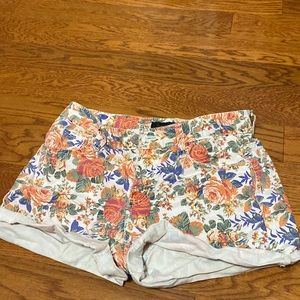 floral jean shorts